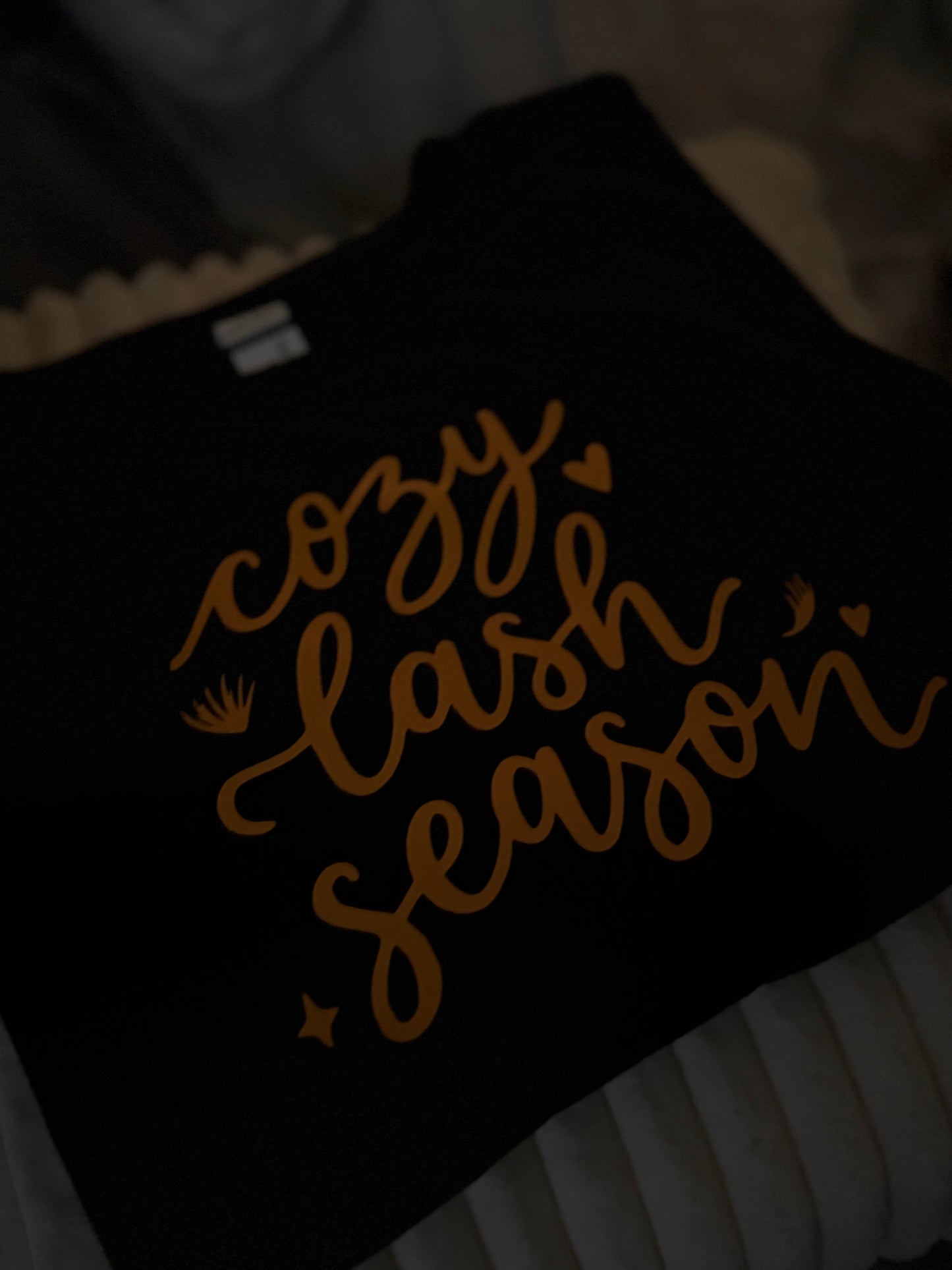 Cozy Lash Season T-Shirt | Fall Lash Artist Shirt | Lash Tech Tee | Autumn Beauty Professional Shirt