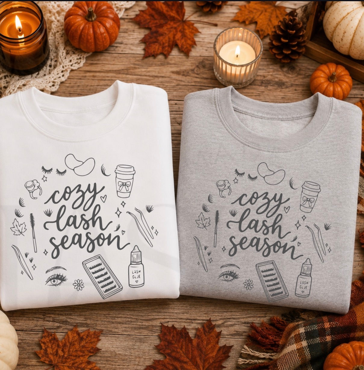 Cozy Lash Season Gildan Crewneck Sweatshirt | Lash Artist Fall Sweater