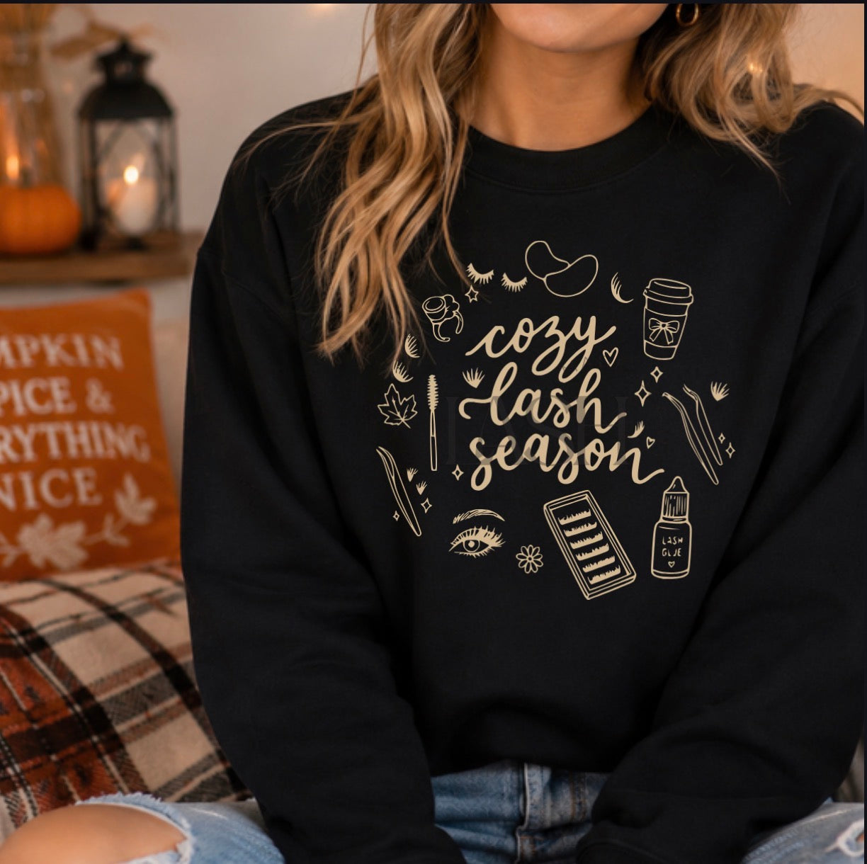 Cozy Lash Season Gildan Crewneck Sweatshirt | Lash Artist Fall Sweater