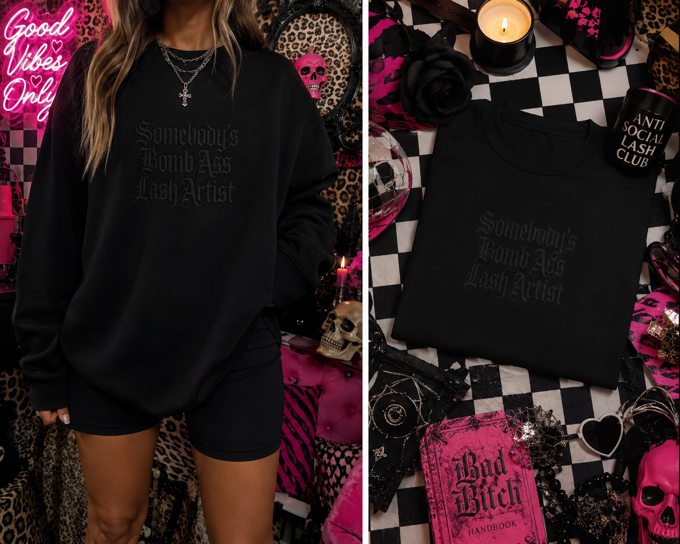 Lash Artist crewneck sweater