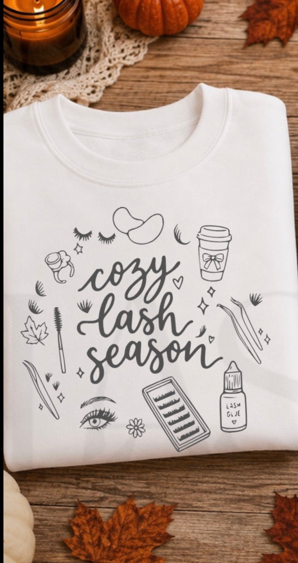 Cozy Lash Season Gildan Crewneck Sweatshirt | Lash Artist Fall Sweater