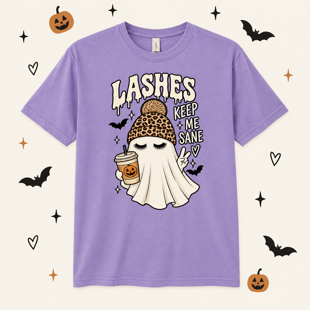 Lashes Keep Me Sane – Halloween Ghost T-Shirt