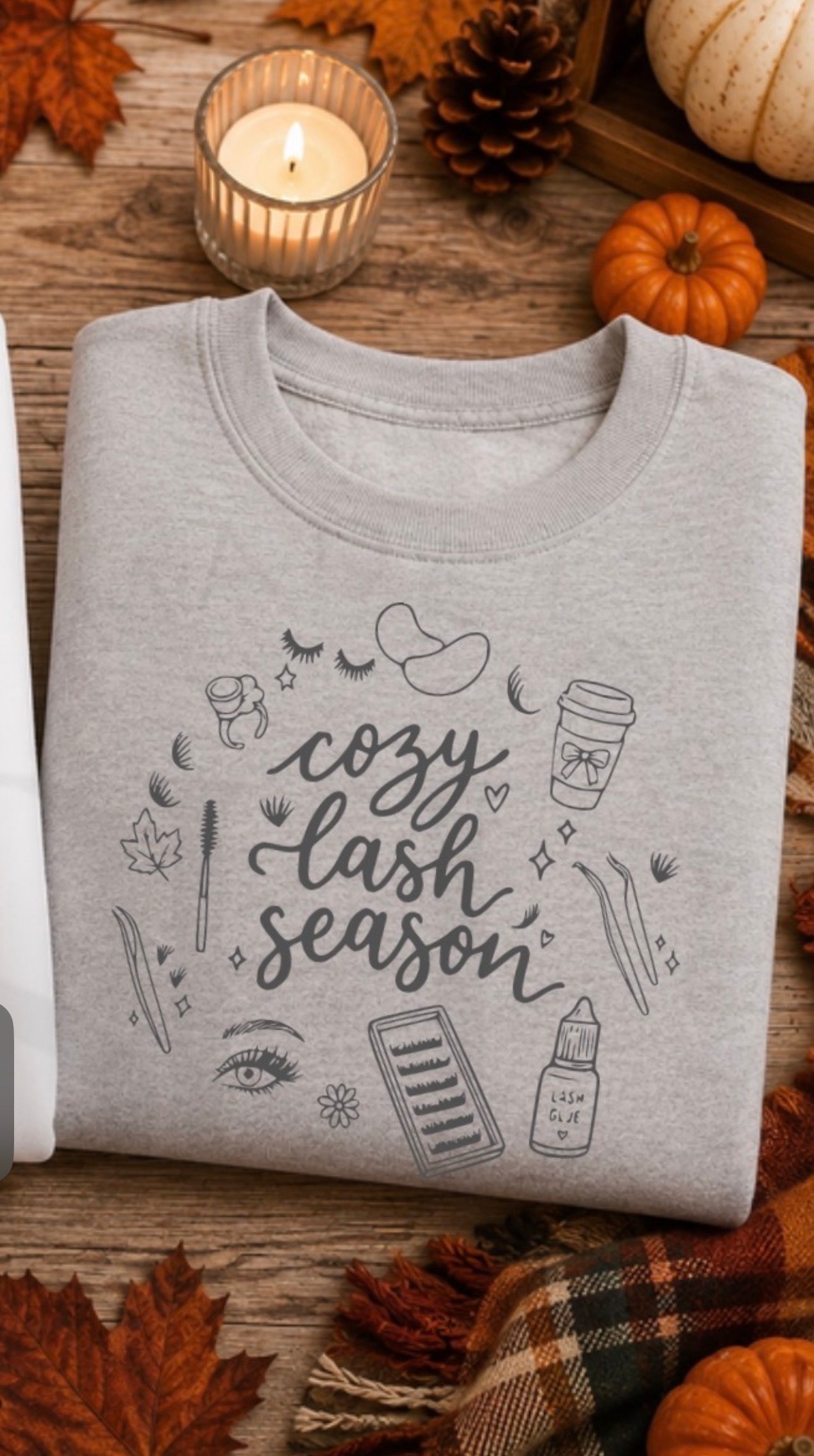 Cozy Lash Season Gildan Crewneck Sweatshirt | Lash Artist Fall Sweater