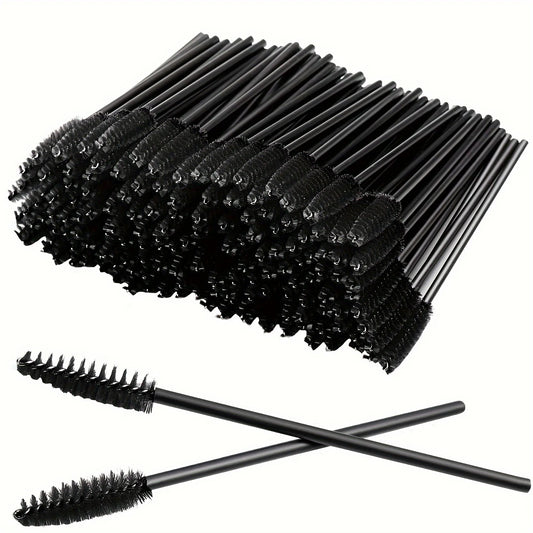 100PCS Adjustable Lash Brushes - Latex-Free Spoolie Wands for Extensions & Brows, Hypoallergenic (Salon & Home)