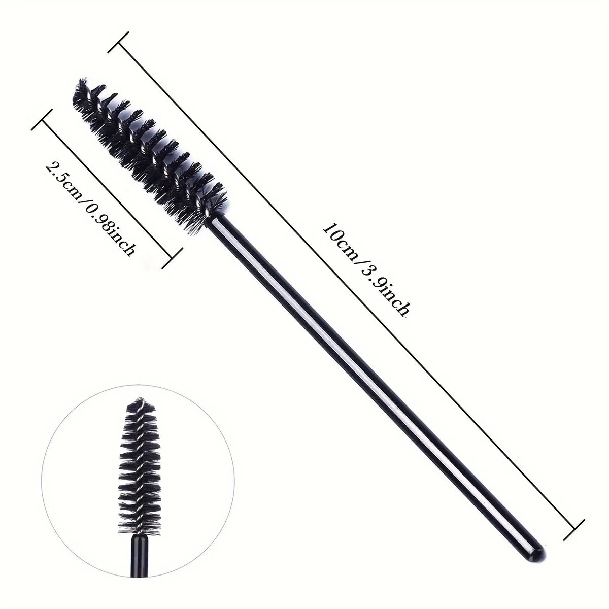 100PCS Adjustable Lash Brushes - Latex-Free Spoolie Wands for Extensions & Brows, Hypoallergenic (Salon & Home)