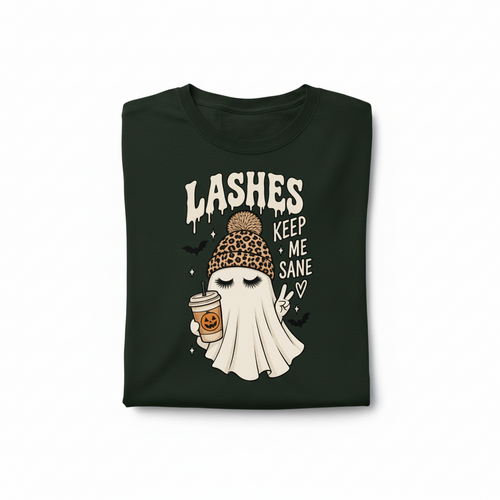 Lashes Keep Me Sane – Halloween Ghost T-Shirt