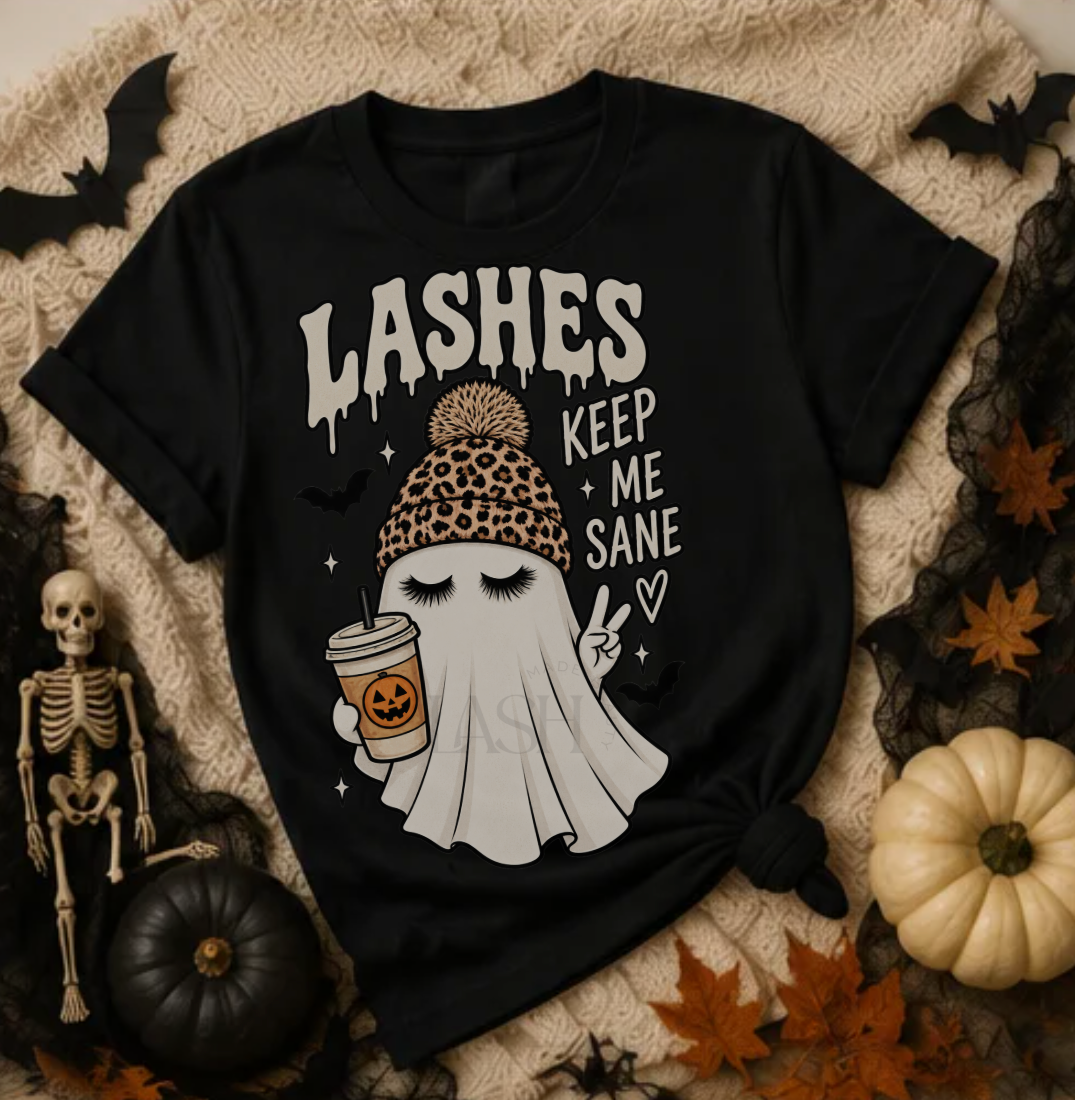 Lashes Keep Me Sane – Halloween Ghost T-Shirt