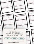 Daily and weekly financial tracker worksheet bundle