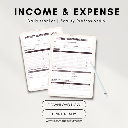 income and expense sheets